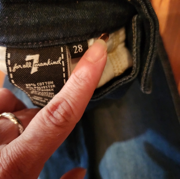 7 For All Mankind Dark Blue Jeans 28 - Picture 3 of 5